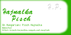 hajnalka pisch business card